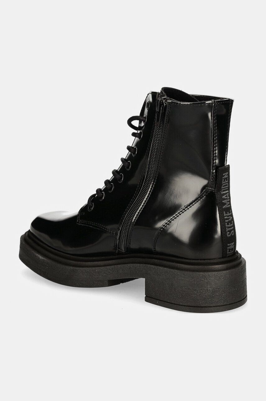 Женские ботинки Steve Madden лакированные на шнуровке, черный — фото 4