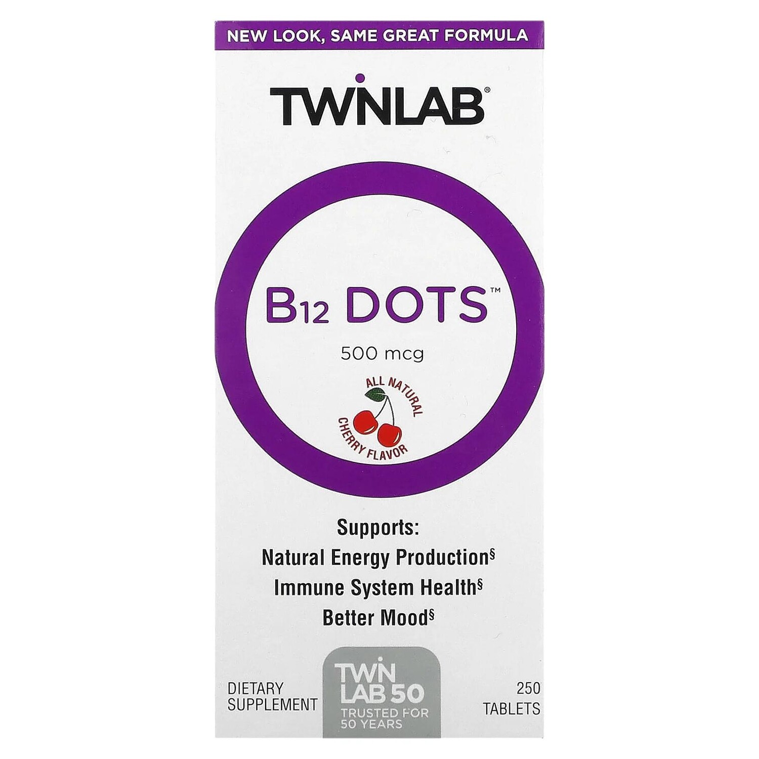 

TwinLab B-12 Dots Вишня 250 таблеток
