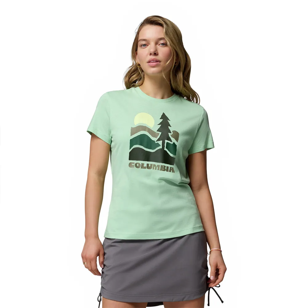 

Футболка с коротким рукавом Columbia Ruby Springs Graphic Fitted, зеленый