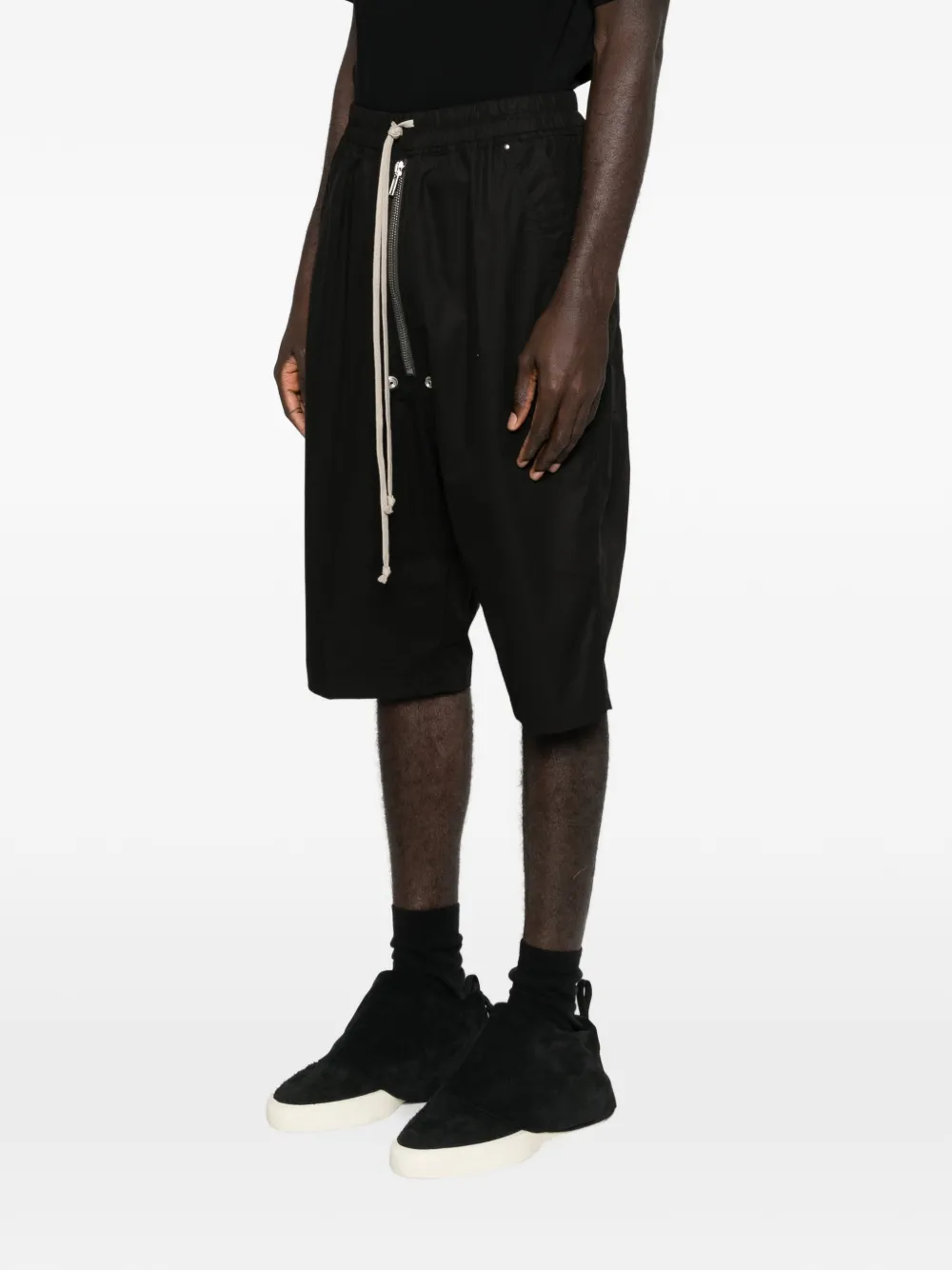 Шорты Bela Pods на кулиске Rick Owens, черный — фото 3