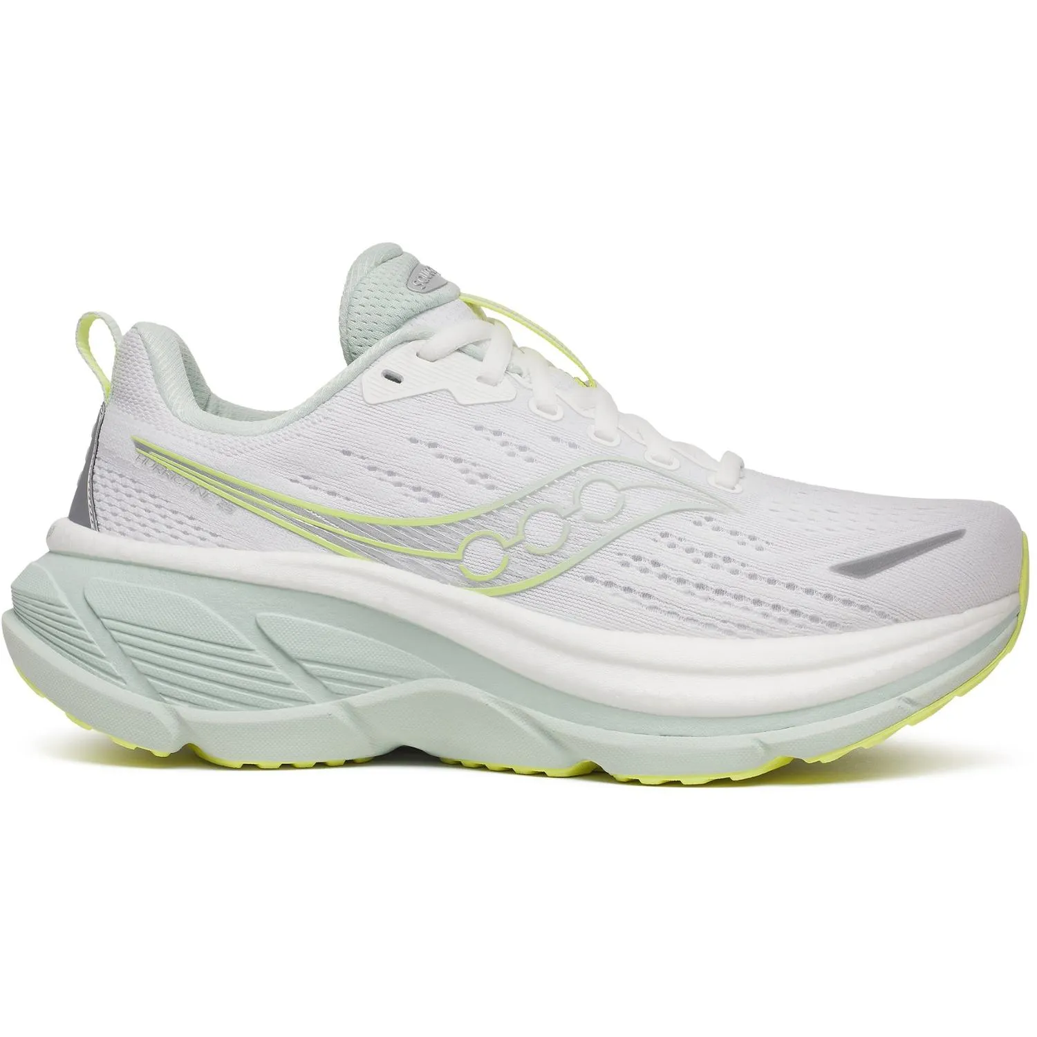 Женские кроссовки Hurricane 25 для бега по дороге Saucony, White/Mist