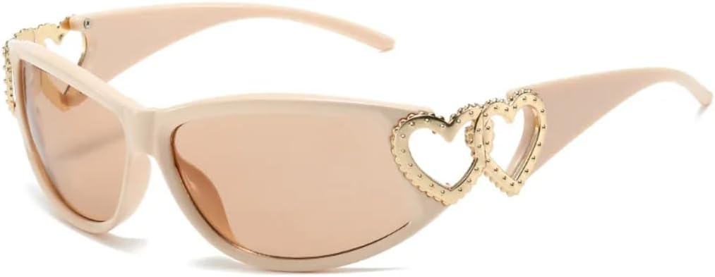 

Модные солнцезащитные очки для женщин и мужчин, стильные панк-очки с градиентным покрытием, защита от УФ-излучения UV400, защитные очки-маски VVTWSSW, Champagne Champagne