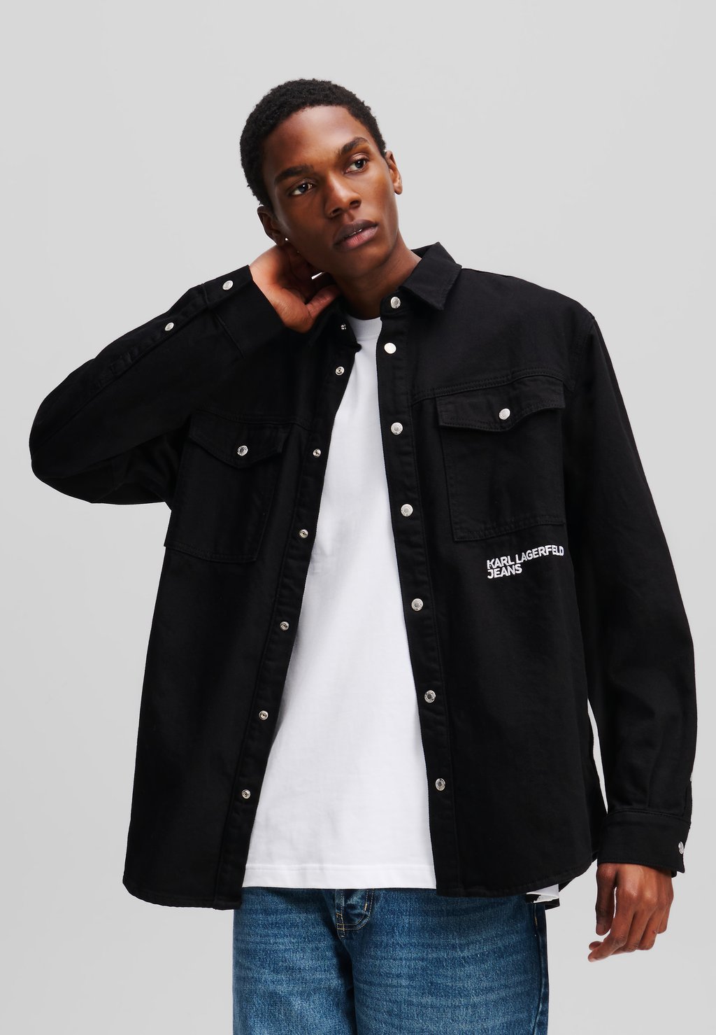 

Джинсовая куртка Karl Lagerfeld Jeans, черный