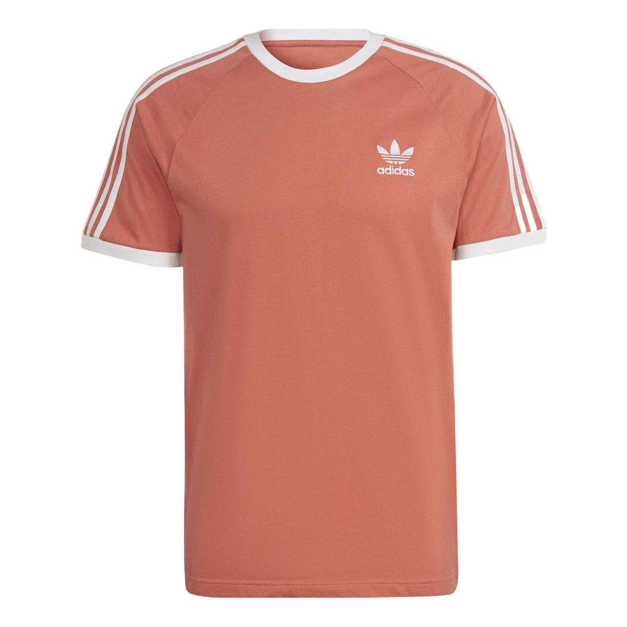 

Футболка Men's adidas originals 3-Stripes Tee Logo Stripe Round Neck Pullover Short Sleeve Brown T-Shirt HK7276, коричневый