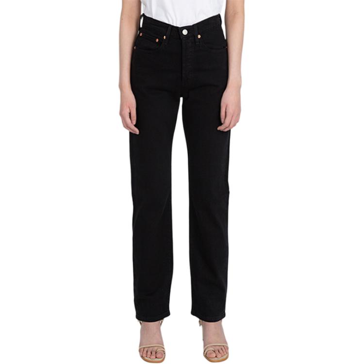 

Levis Женские джинсы, черные, прямого кроя