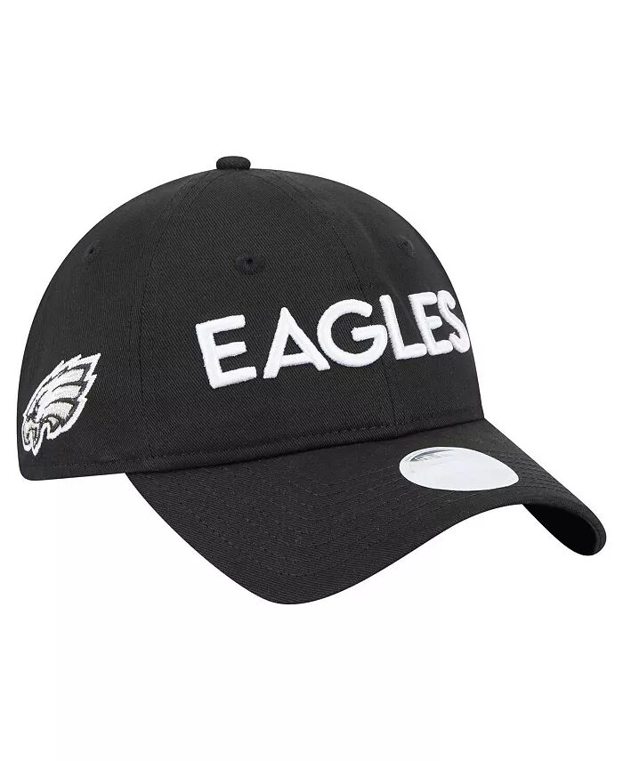 

Женская черная регулируемая кепка Philadelphia Eagles Cece 9TWENTY New Era
