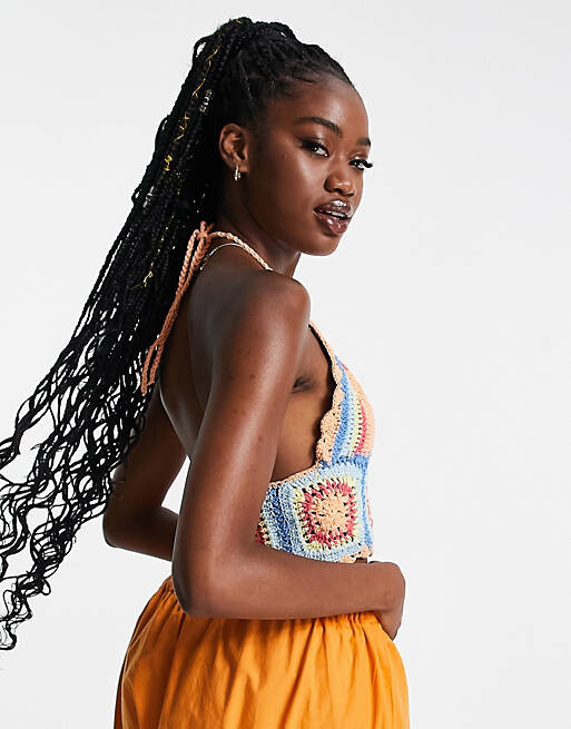 

Голубые майки крючком ASOS DESIGN