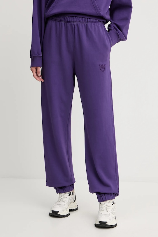 

Хлопковые спортивные брюки Pinko, фиолетовый