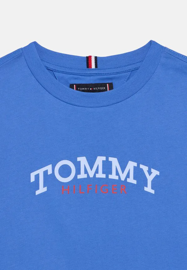 Футболка с круглым вырезом и логотипом Tommy Hilfiger, Empire Blue — фото 3