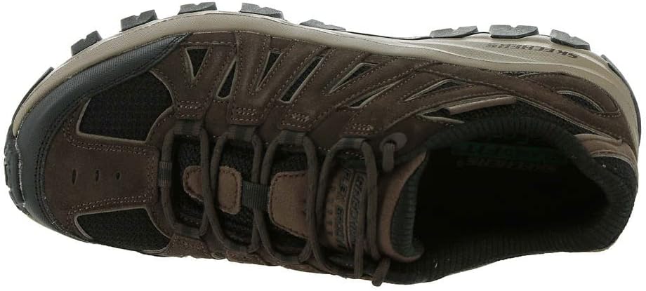 Мужские туфли Skechers Edgemont с резиновой подошвой Goodyear, низкий профиль, шнуровка до носка, оксфорды, шоколадный — фото 3