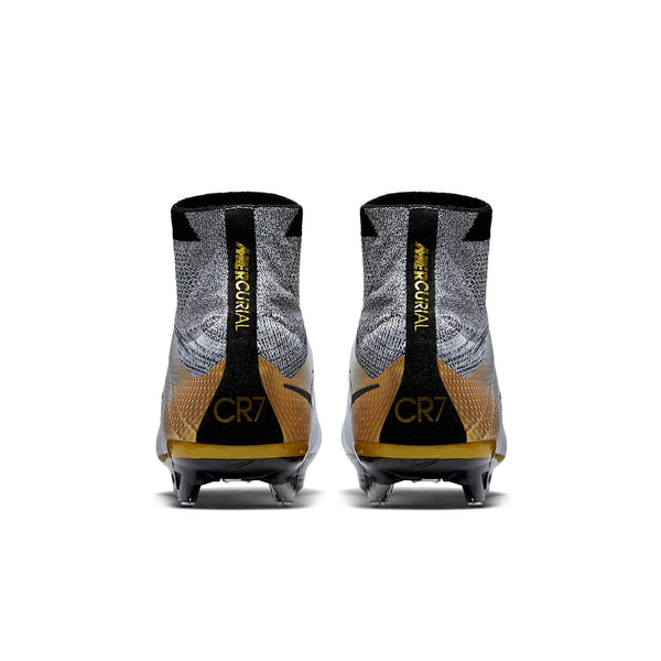 Кроссовки cr7 x mercurial superfly se fg '324k gold' Nike, белый — фото 3
