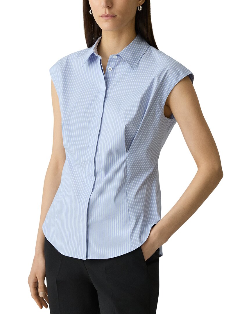 

Рубашка с короткими рукавами и завязками Theory Theory, синий