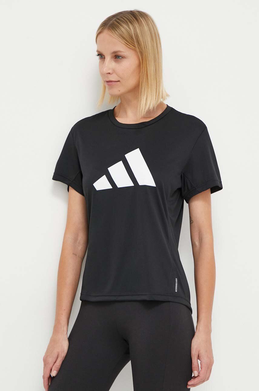 

Футболка для бега Run It adidas Performance, черный