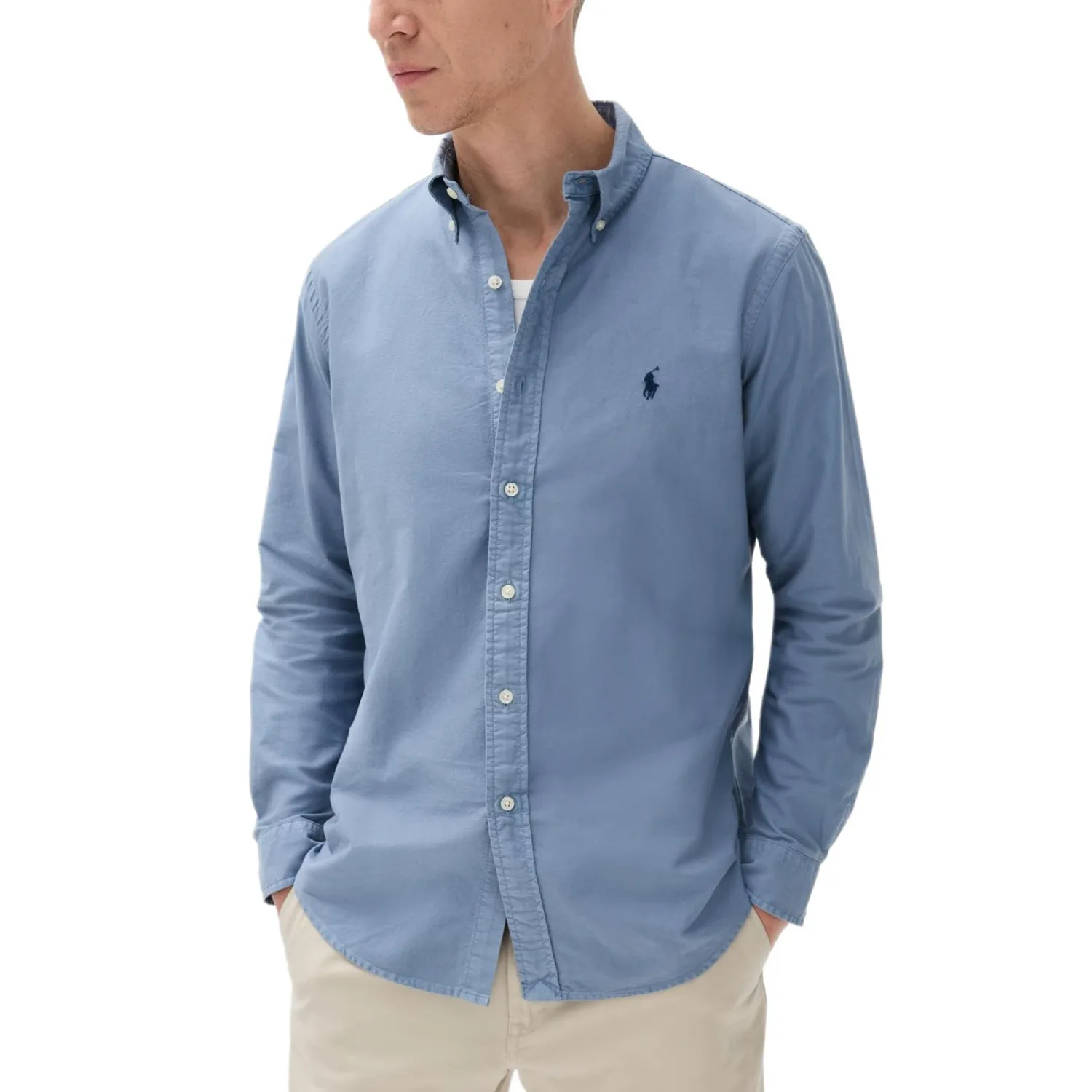 Polo Ralph Lauren Рубашка мужская с синим лацканом