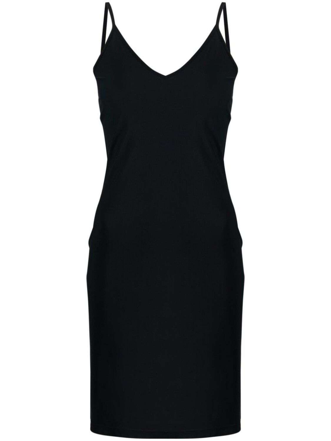 

Платье мини с V-образным вырезом Jil Sander, черный