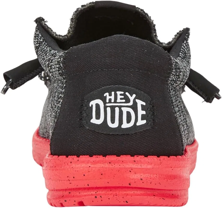 Лоферы HEYDUDE дышащие, Black/Red — фото 3