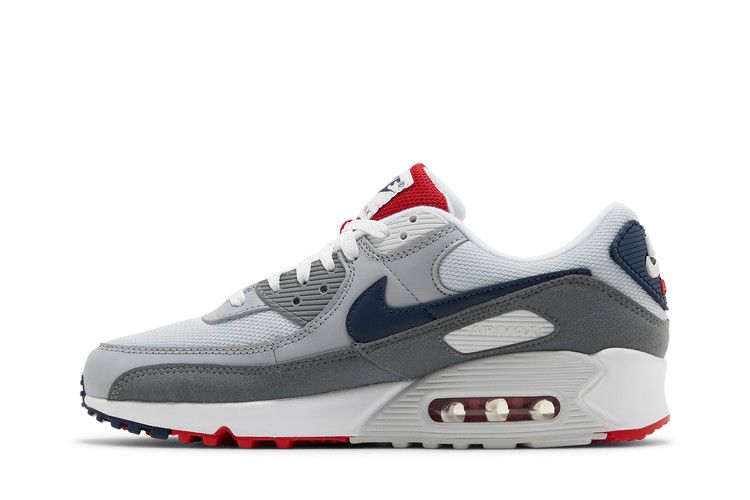 Кроссовки Nike Air Max 90 'USA 2021 - Pure Platinum', серый — фото 4