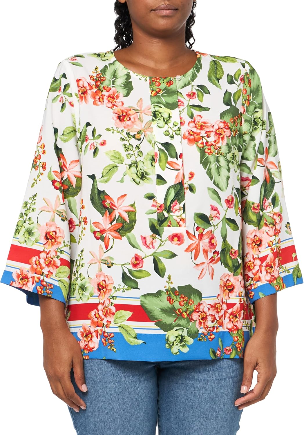 

Женский спортивный топ Tommy Hilfiger Popover с длинными рукавами и цветочным принтом, Ivory Multi