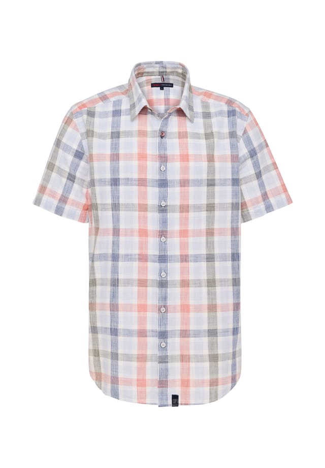 

Рубашка для отдыха с короткими рукавами из чистого хлопка. Paddock'S, цвет pale color check