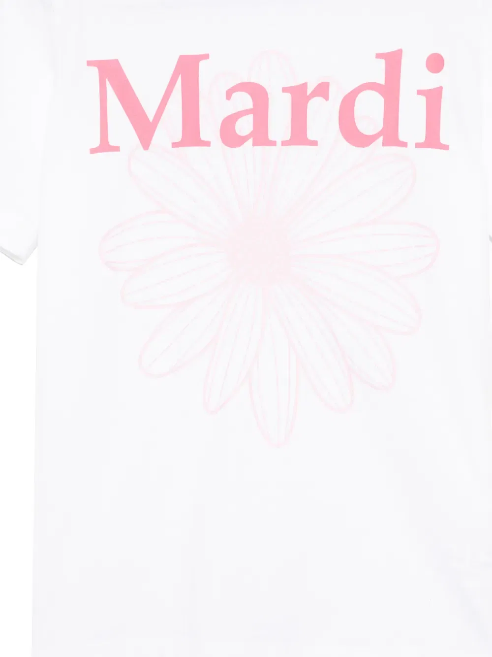 Укороченная футболка Flowermardi Mardi Mercredi Les Petites, белый — фото 3