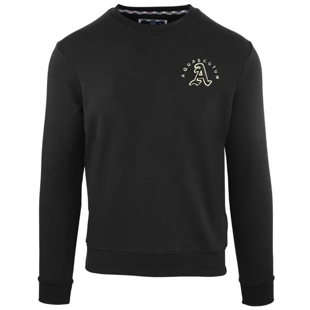 

Черная толстовка с тисненым логотипом Aquascutum, черный