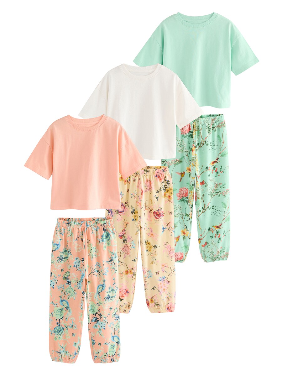 

Пижама Next, светло-зеленый/оранжевый/бледно-белый