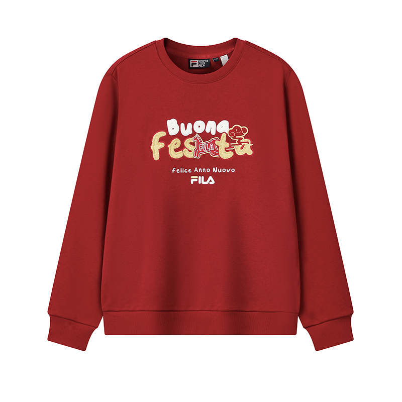 

FILA Свитшот Unisex Rhythm Red в стиле CNY, Красный, FILA Свитшот Unisex Rhythm Red в стиле CNY