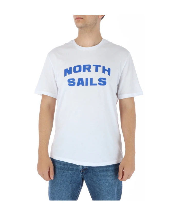 

Белая футболка с короткими рукавами и круглым вырезом. North Sails, белый