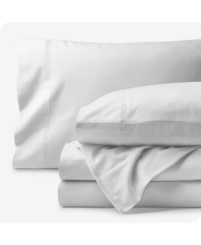 

Комплект фланелевых простыней из органического хлопка Bare Home, белый