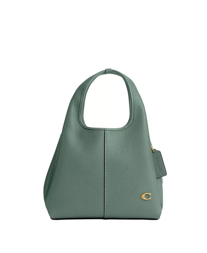 

Lana 23 Полированная кожаная сумка через плечо, маленькая COACH, зеленый
