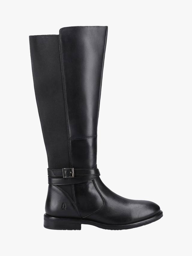 Высокие кожаные ботинки Victoria до колена Hush Puppies, Black