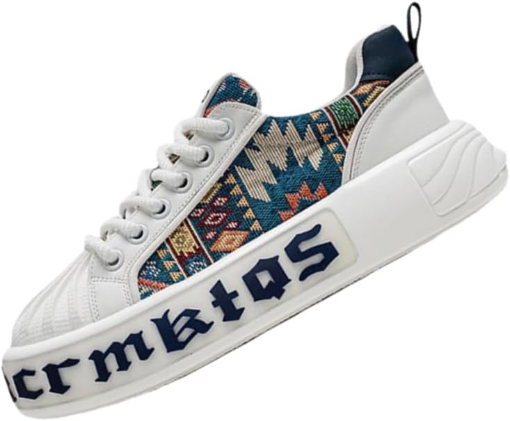 

Модные спортивные мужские кроссовки с вышивкой, комфортные, дышащие, универсальные, с толстой подошвой, увеличивающей рост, уличный стиль Clolinde, синий