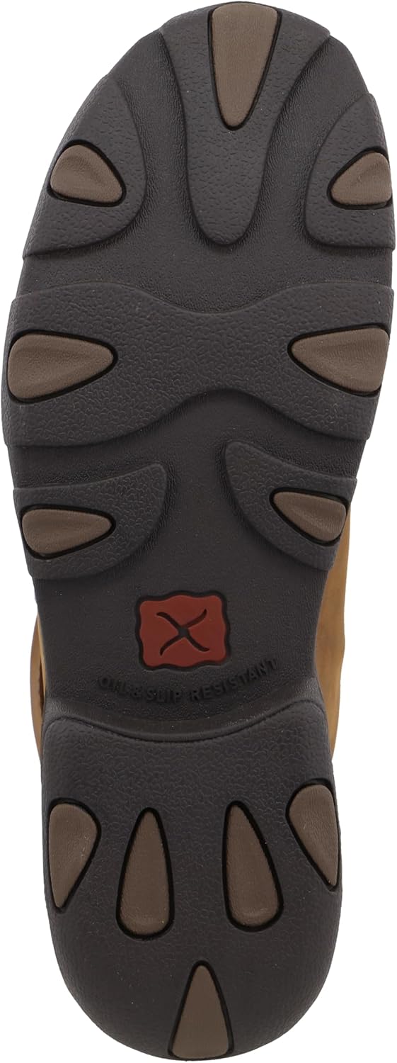Мужские мокасины Twisted X Chukka Driving Moc, с мокасиновым носком и подошвой CellSole, Distressed Saddle — фото 4