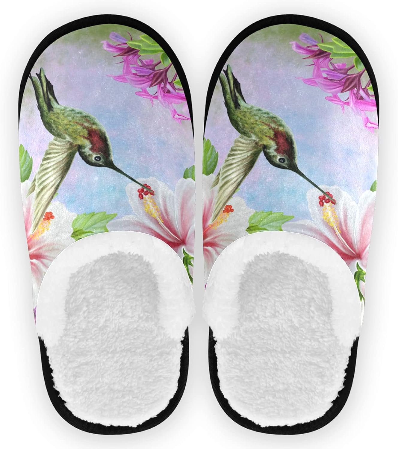 

Стильные тапочки Visesunny для мужчин и женщин - Унисекс, легкие домашние тапочки для взрослых, теплые для дома и путешествий, Hummingbird