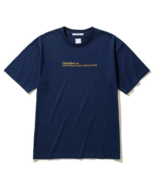 

Футболка с вышивкой, крой оверсайз Liberaiders, темно-синий