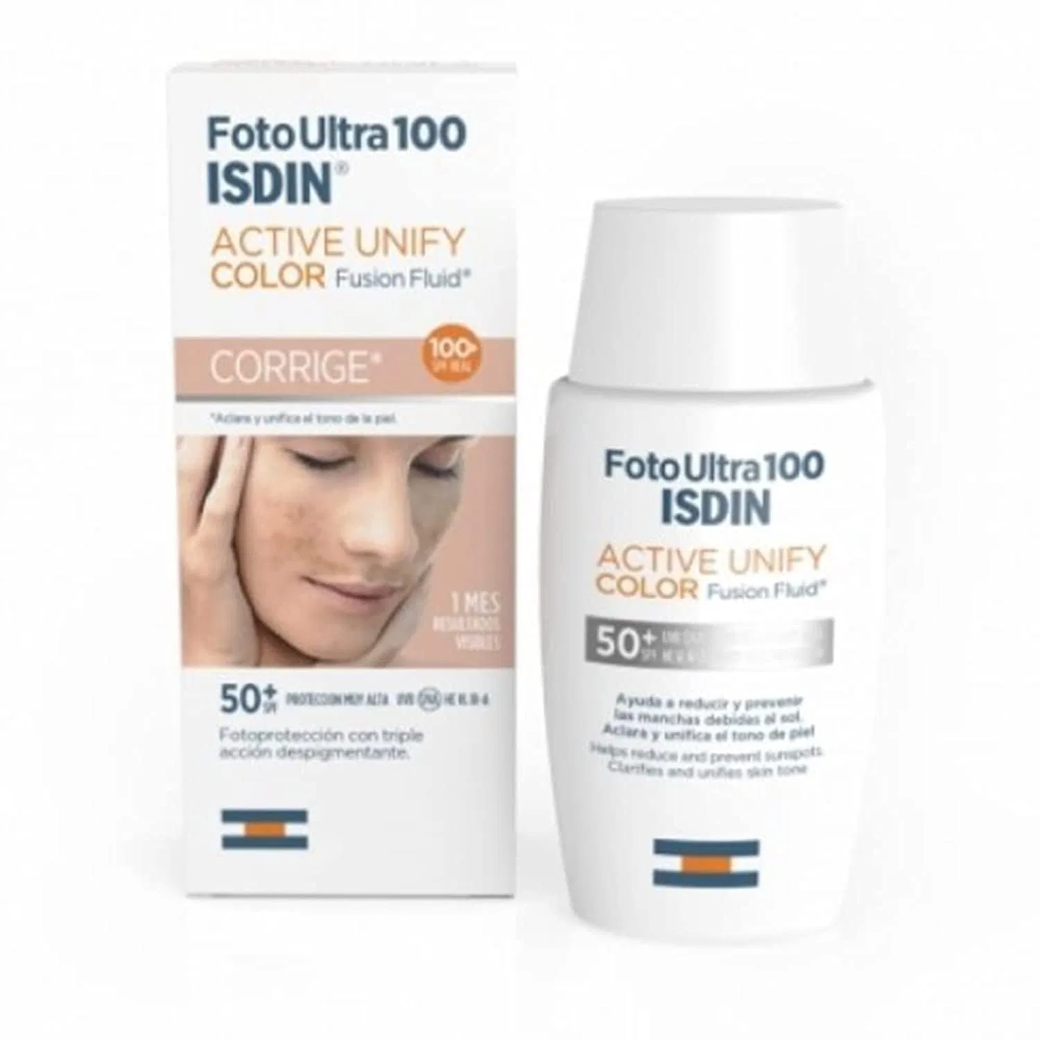 Солнцезащитный флюид с цветом SPF 50+ «Foto Ultra Active Unify» от ISDIN Isdin