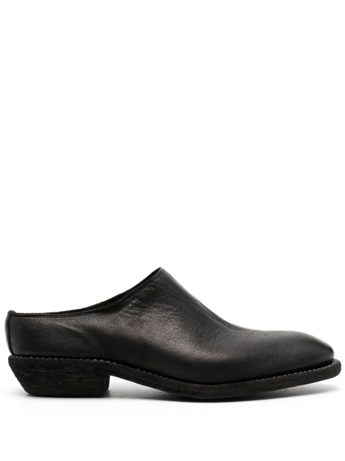 

Кожаные мюли Guidi, черный, Серый, Кожаные мюли Guidi, черный