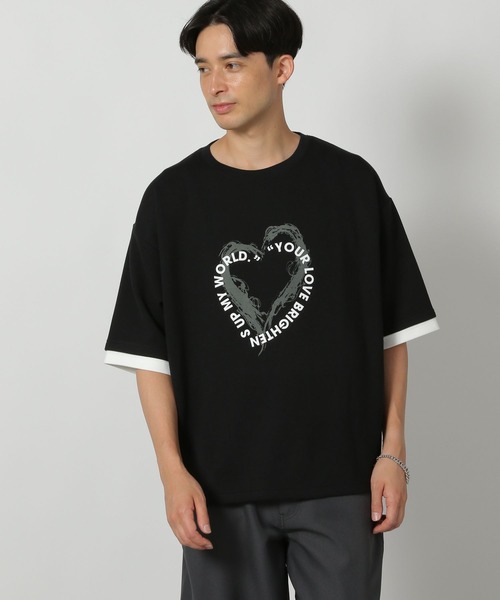 

Футболка с многослойным графическим принтом LAKOLE, черный