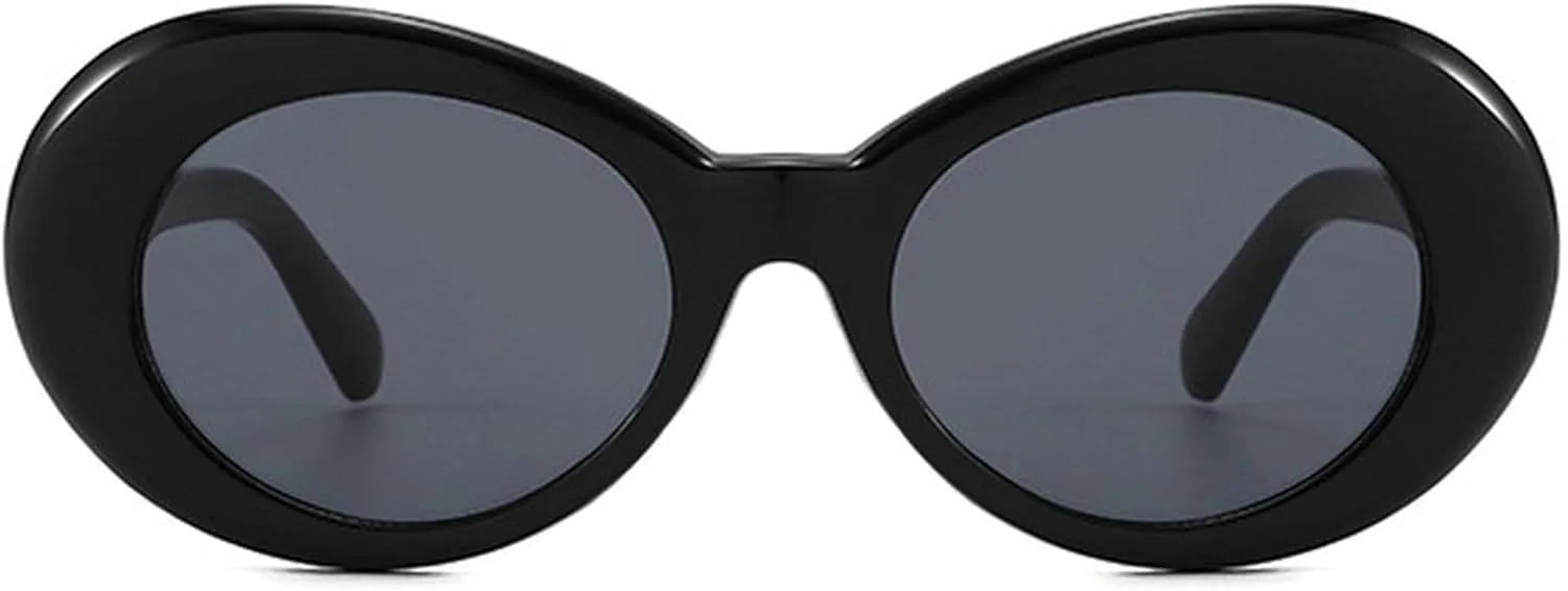 

Женские овальные солнцезащитные очки 2025 года, стильные, с градиентным переходом цвета, многоцветные, повседневные, модные, роскошные, зеленые mincl, Black