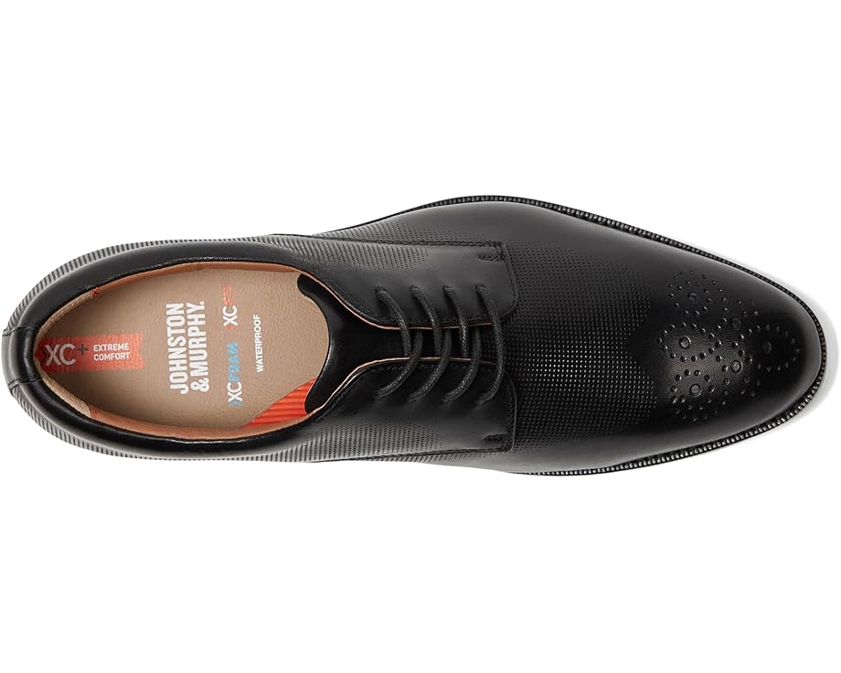 Мужские оксфорды Johnston & Murphy XC Copley Wingtip, Black Waterproof Embossed Full Grain — фото 2