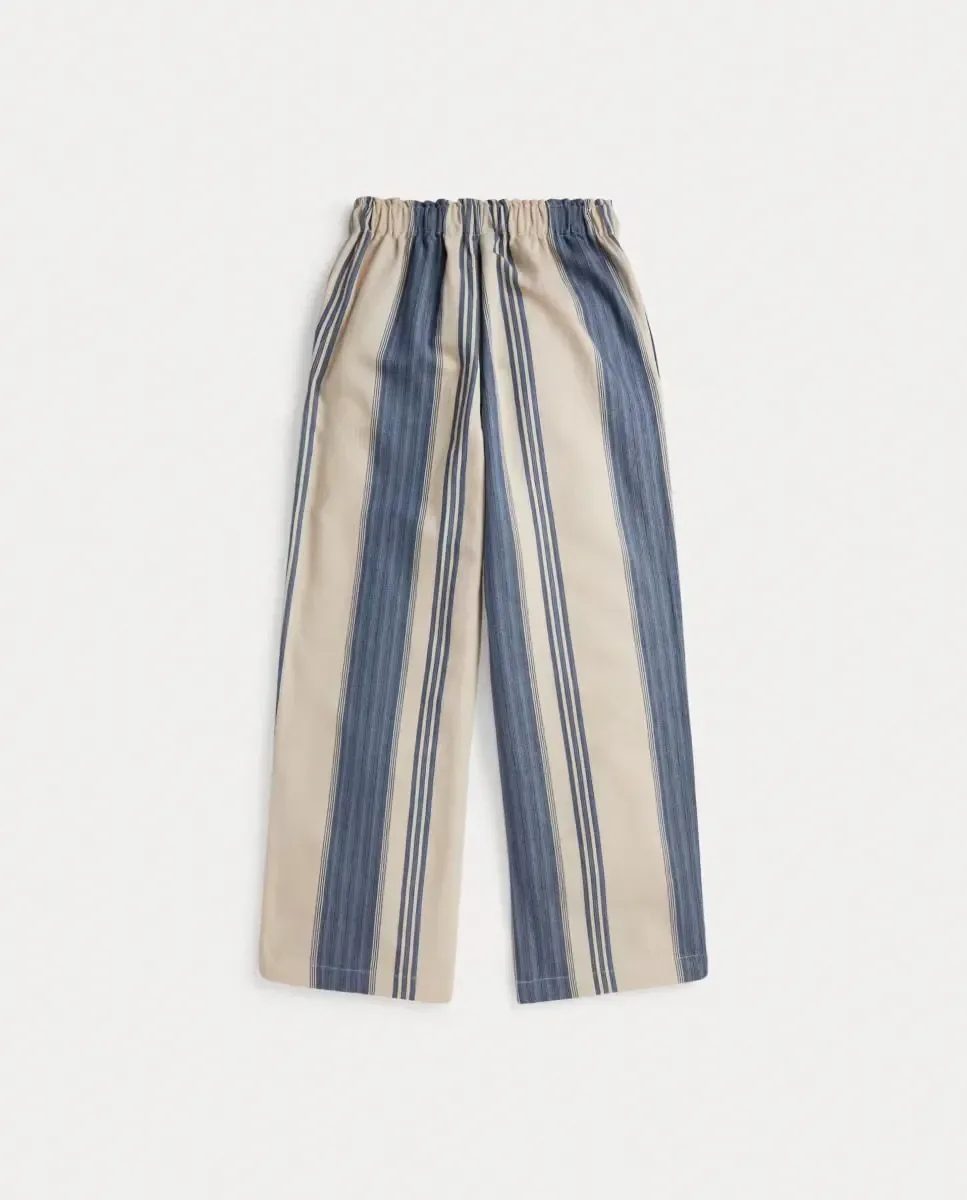 Детские хлопковые брюки для девочки с широкими штанинами Polo Ralph Lauren, мультиколор — фото 2