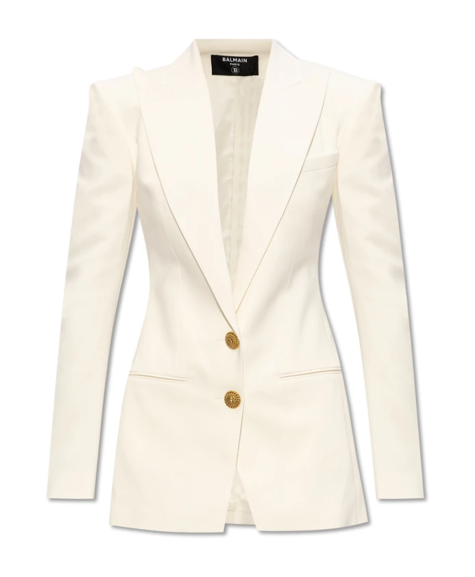 

Однобортный пиджак Balmain, белый
