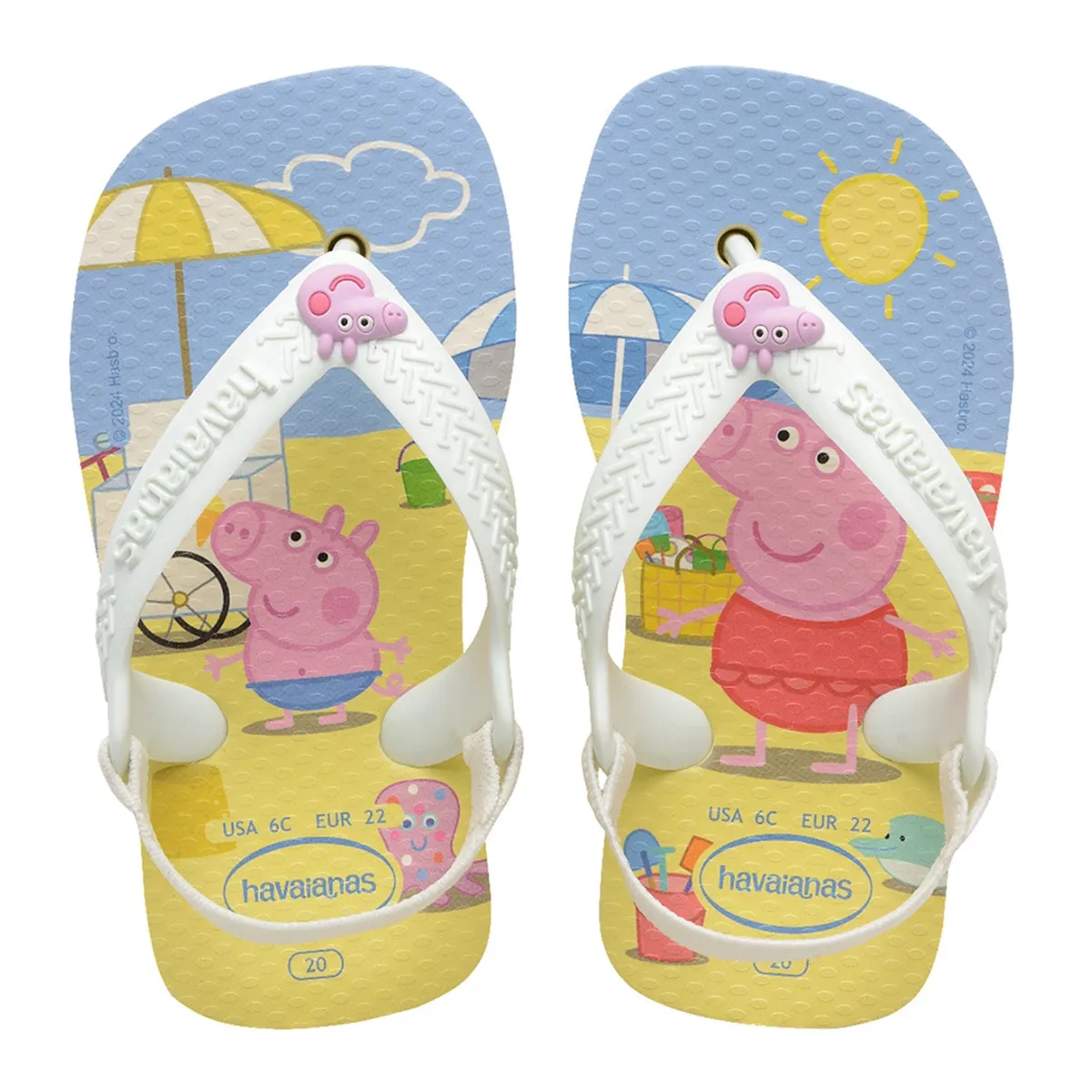 

Сланцы детские Hav. Baby Peppa Pig Buttercream 254 Havaianas, многоцветный