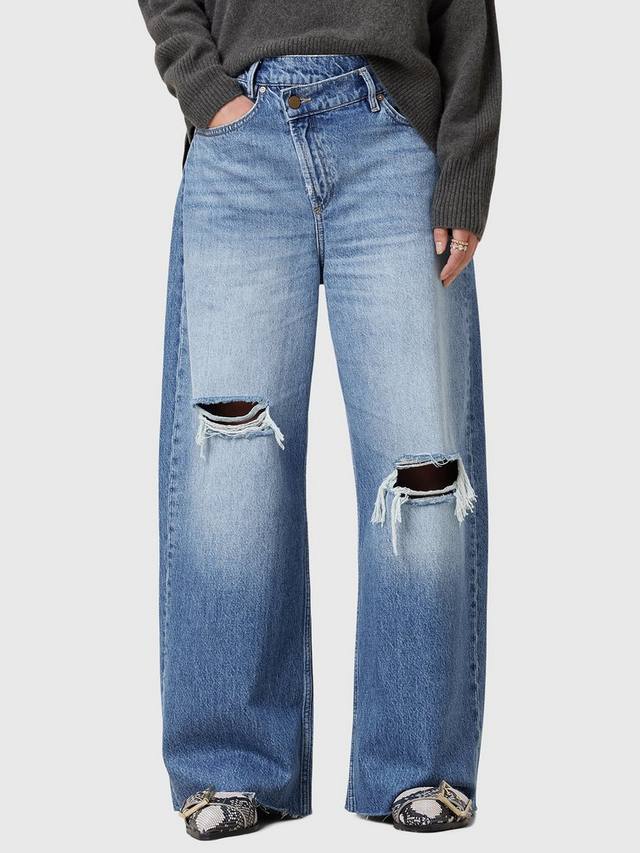 

Джинсы aki crossover из органического хлопка rich jeans AllSaints, цвет Blue Indigo