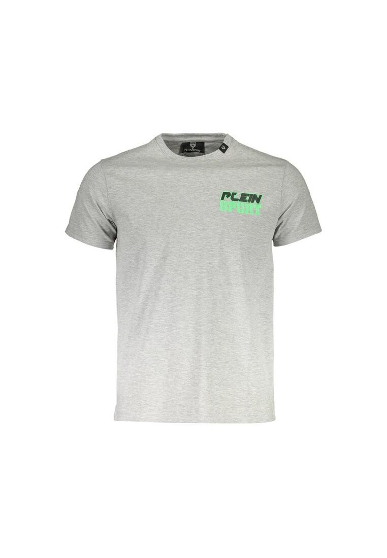 

Хлопковая футболка с логотипом Plein Sport, серый