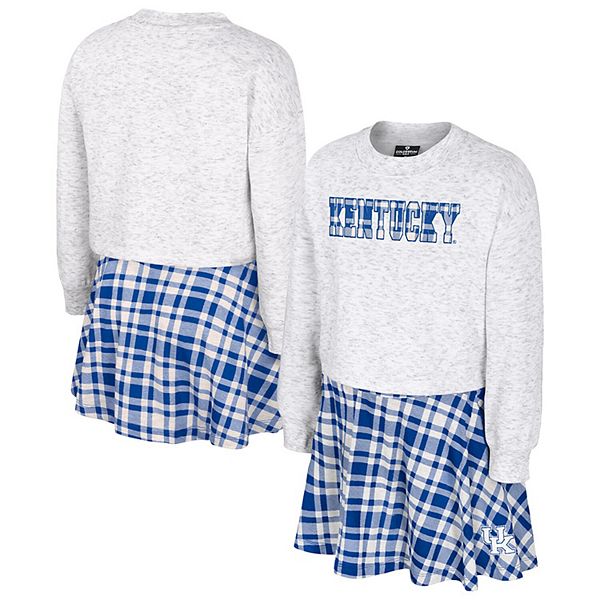 Детский комплект юбка и топ Marceline в клетку Kentucky Wildcats серый Colosseum