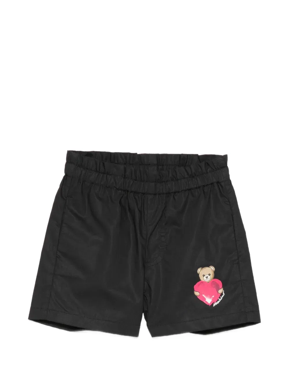 Шорты с принтом Moschino Kids, черный