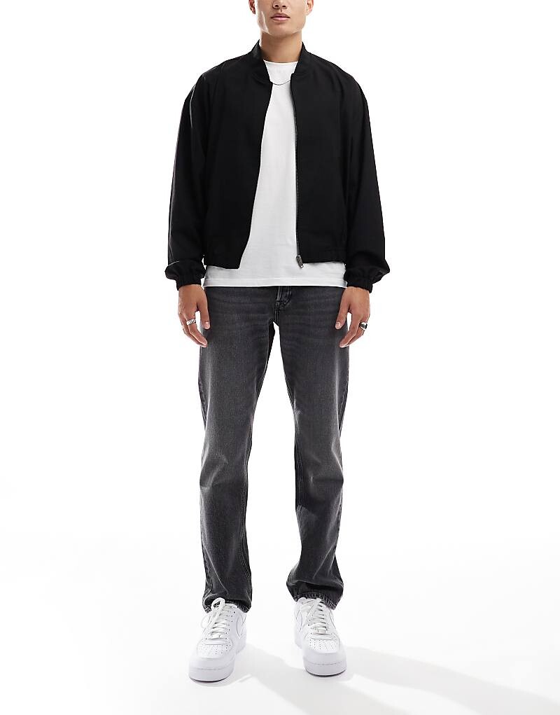 

Jack & Jones – Chris – жесткие джинсы прямого кроя выстиранного черного цвета