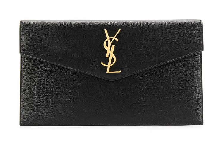 

SAINT LAURENT Кошелек Uptown Pouch Grain De Poudre Embossed Black