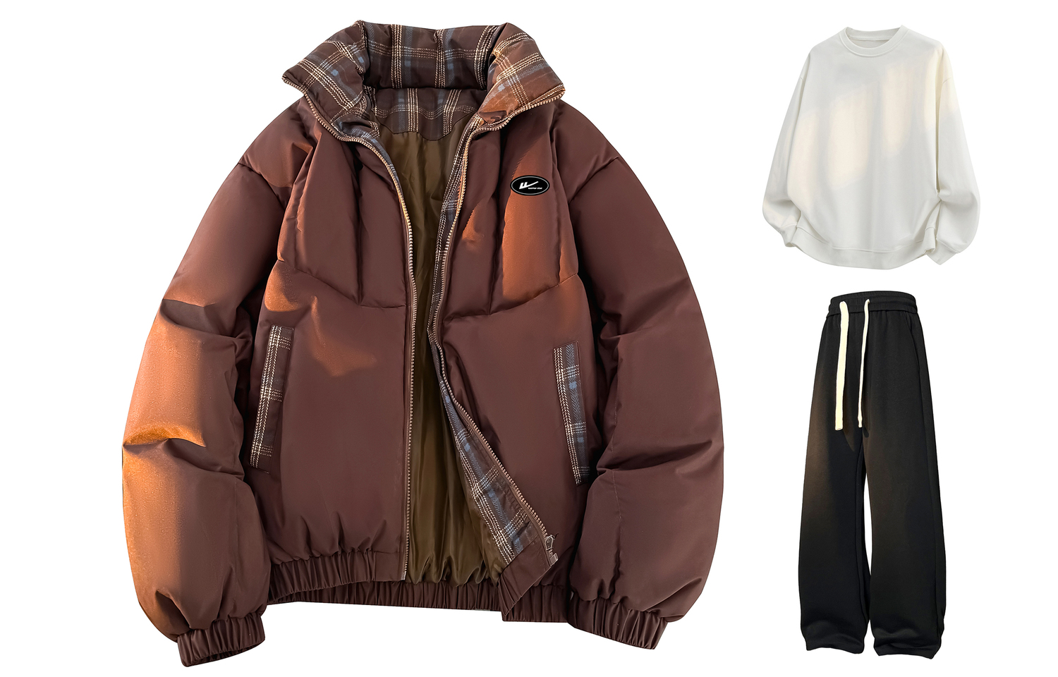 

Повседневная спортивная одежда Unisex WARRIOR, coffee+белый+черный (3 pack diy badge)